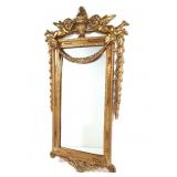 Copper Gilt Neoclassical Wall Mirror w Cherubs