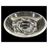 Duam France Crystal Dolphin Centerpiece Bowl