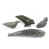 Stone Seal & Whale Carvings