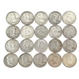20 Franklin Half Dollars