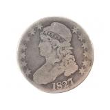 1827 Bust Half Dollar, Square Base 2