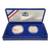 1986 2 Coin Proof Liberty Set