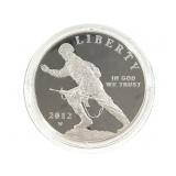 2012 W Proof Silver Infantry Dollar