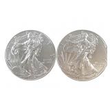 2-2019 American Silver Eagle 1oz $1 Coins