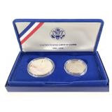 1986 2 Coin Proof Liberty Set