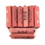 8 Rolls Unsorted Wheat Back Cents
