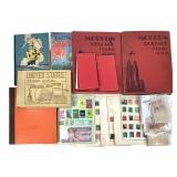 Large Group of Stamps + 3 Comoc Books
