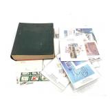 Partial Stamp Album + World Stamps & Covers