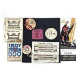 Indy 500 Tickets Sticker 3 Lapel Pins