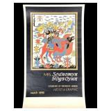 1992 Mrs Sodnomyn Togs Oyum Mongolian Art Poster