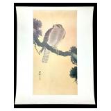 Ohara Kosan Falcon on Branch Reprod print Poster