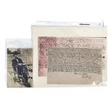 RPPC Nephew Wearing Lincoln's Hat & Coat & Letter