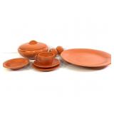 Orange Melmac Dishes 1930-40s