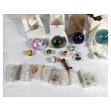 20 Blown Glass Ornaments 2 1/4" - 4"