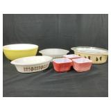 Pyrex Mixing Bowl & Lidded Baking Dishes +