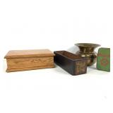BS First Aid Tin Spittoon Wooden Boxes