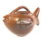 Vintage South American Redaware Fish Pitcher