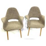 Pair Mid-Century Style Organic Armchairs