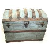 Antique Camel Back Travel Trunk