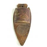 Antique Matchstick Holder Wall Pocket  with Strike