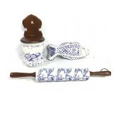 ABC Bassano Italy Blue White Ceramic Collection