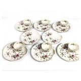 Floral Rose Gold Trim Tea Cup & Saucer Set
