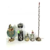 5 Vtg Tin & Other Handmade Lanterns