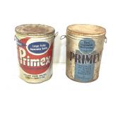 Vintage 50 lb Primex Vegetable Shortening Cans