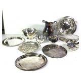11 SP & Other White Metal Award Bowls Plates +