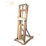 Large Wood Artist Studio Easel on Casters