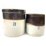#2 & #3 Stoneware Crocks