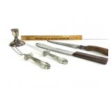 Pontiac Advertising Ruler Knives Meat Serving Set