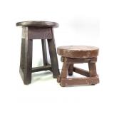 2 African Tribal Wooden Stools