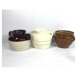 Assorted Stoneware Crocks & Lidded Pot