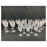 19 Waterford Crystal Wine &Sherry Glasses