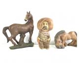Ceramic Cowboy & Horse Figurines