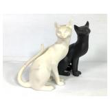 Black & White Cat Figurine Pair