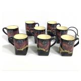 8 Sylvia Wyler Art Pottery Coffee Cups