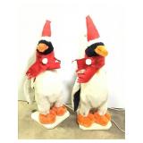 Pair Plush 30" Automaton Holiday Penguins