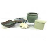 Art Pottery Bowls Vase Lidded Dish
