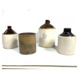Antique Stoneware Crock & Jugs