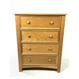 Oak 4-Drawer Chest Dresser