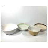 4 Ceramic Mixing & Serving Bowls