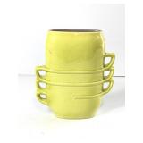 Red Wing USA Chartreuse Triple-handle Vase 1359
