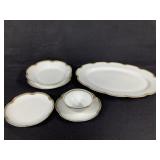 Haviland Limoges White & Gold Porcelain 6Pcs