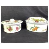 2 Casseroles Royal Worcester & Port Meirion