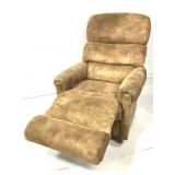 Swivel Rocker Recliner in Tan Microfiber