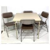 Folding Card Table & 4 Chair set