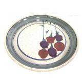 Clay Pottery Serving Dish Floral 15" W