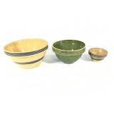 Antique Stoneware Nesting Mixing Bowls
